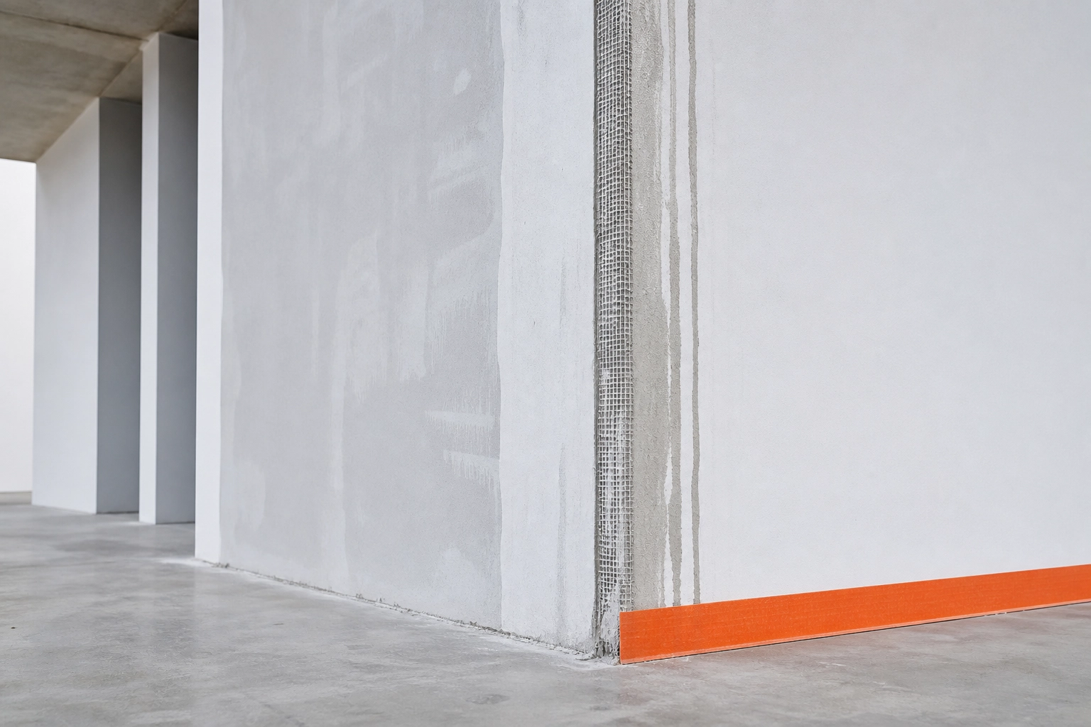 Professional header image for educational tutorial: Nieuwbouw schilderen: waarom het fundamenteel anders is d...