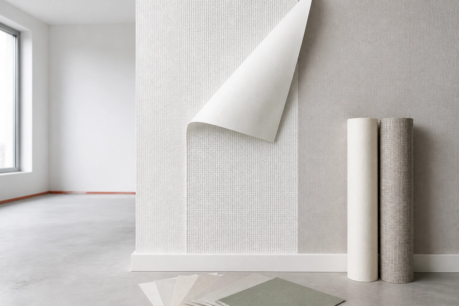Professional header image for educational tutorial: Behangen over renovlies in je nieuwbouwhuis: wat kan er l...